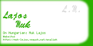 lajos muk business card